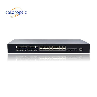 Comutadores Poe de 2 camadas com 16 portas SFP 8 COMBO 4 10GE suportam comutação de velocidade de fio