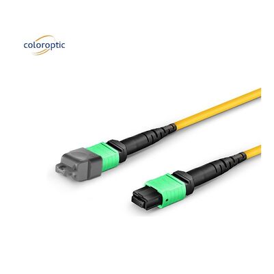 Cabos ópticos MPO de modo único de fibra OM3 com revestimento de PVC